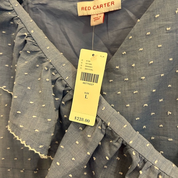 Red Carter (anthro) dot midi dress - Picture 3 of 3